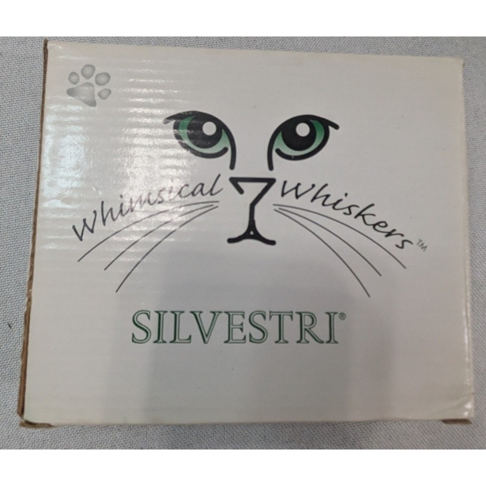 Silvestri Whimsical Whiskers Crawling Cat Frame Silver Aluminum 5x3.5 Excellent
